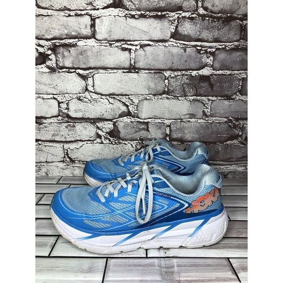 HOKA One One Clifton 3 Blue Synthetic Lace Up Running Shoes Women Sz 8M US/40EU - Picture 9 of 16